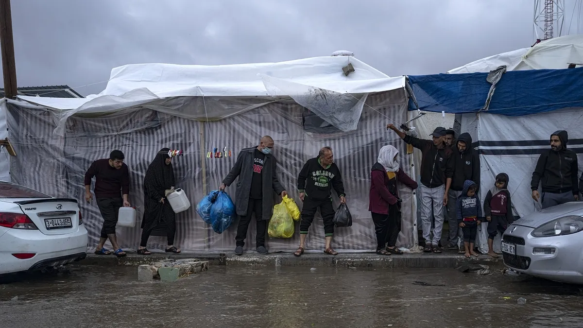 Rain Worsens Humanitarian Situation in Gaza Strip 